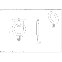 pba 01 Duschvorhangring aus Nylon