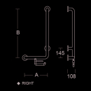 pba 01 Haltegriff AP links, 220X520, Adipose, mit PRH,...