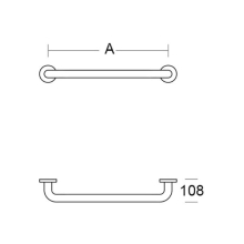 pba 01 Haltergriff AP 300mm, aus Nylon