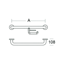 pba 01 Haltergriff AP mit PRH 530mm, aus Nylon