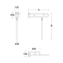 pba 01 Stützklappgriff links AP 705mm, aus Nylon,...
