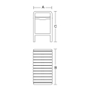 pba 01 Bank 825x383x620mm, aus Nylon