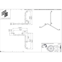 pba 01 Duschhandlauf AS rechts 760x1185, Anti-Suizid, BH-Stange 1160mm, aus Nylon