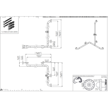 pba 01 Handlauf AS 760x760x1160mm, rechts, aus Nylon, mit Brausehalter