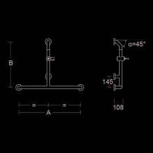 pba 01 Haltegriff T-Form antisuizid, BRH aus Nylon, 820x1570mm