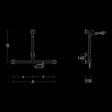 pba 01 Haltegriff T-Form antisuizid, PRH aus Nylon, 820x1570mm