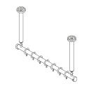 pba 01 Duschvorhangstange AS 800mm aus Nylon