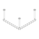 pba 01 Duschvorhangstange AS 800X800X440 aus Nylon