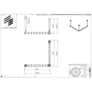 pba 01 Duschvorhangstange AS 800X800X440 aus Nylon
