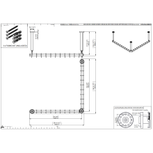 pba 01 Duschstange AS 1000X1000X440mm aus Nylon