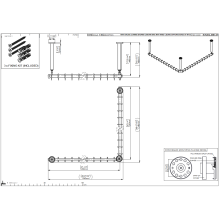 pba 01 Duschstange AS 1200X1200X440mm aus Nylon