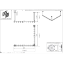 pba 01 Duschstange AS 1200X1200X440mm aus Nylon