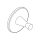 pba 01 Wandhaken antisuizid, Edelstahl lackiert, 34mmxDurchm.50mm