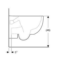 Geberit Renova Comfort WWC Tiefspüler, erhöht geschlossene Form, Rimfree, weiß