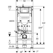 Geberit Duofix Element für Wand-WC, 112 cm, mit Sigma UP-Spülkasten 12 cm