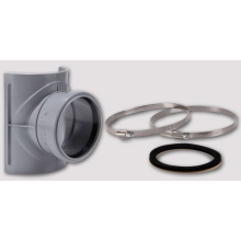 airfit Sattel-Abzweig DN 125x90incl. 2 Befestigungsschellen, W2