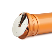 airfit Rohrendklappe DN 250, orangefür erdverlegte Rohre