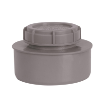 airfit Endstopfen DN 90mit Schraubverschlusskappe, grau