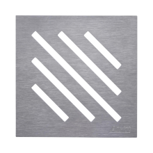airfit Design Edelstahlrost "Diagonal" 2mm gebürstet, aufliegend, für 60202BA