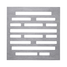 airfit Design Edelstahlrost "Rechtecke" 2mm gebürstet, aufliegend, für 60202BA