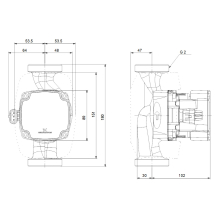 GRUNDFOS Hocheffizienz Umwälzpumpe ALPHA1 GO 32-60 180 220-240V 9H DC0