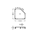 MEPA Montagerahmen SF 5-Eck + 1/4-Kr. superflache...