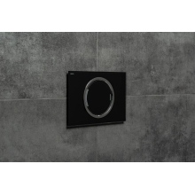 WC-Betätigungsplatte MEPA Zero 2-M Glas Schwarz Fliesenbündig