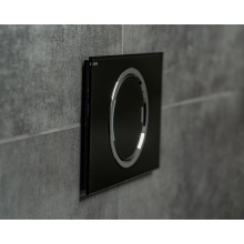 WC-Betätigungsplatte MEPA Zero 2-M Glas Schwarz Fliesenbündig