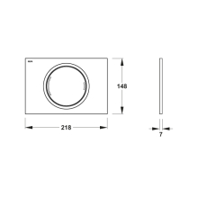 WC-Betätigungsplatte MEPA Zero 2-M Kunststoff Glanzchrom