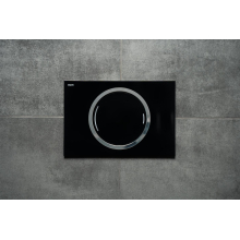 WC-Betätigungsplatte MEPA Zero 2-M Kunststoff Brillantschwarz