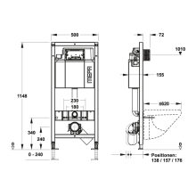 MEPAnextVIT WC-Element Spülkasten Typ A31