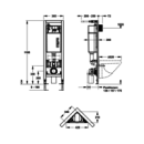 MEPAnextVIT Eck-WC-Element Spülkasten Typ E31