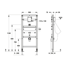 MEPAnextVIT Urinal-Element UP-Spülsystem elektr. / mechanisch