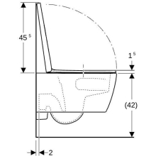 Geberit GE iCon Set WWC, Tiefsp., geschl. Form TurboFlush, m. WC-Sitz, T:53cm, weiß