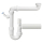 PP-Raumsparsiphon 11/2" DN 40, mit einem Ger&auml;teanschluss und Rohrbel&uuml;fter,weiss, nach DIN