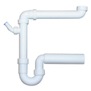 PP-Raumsparsiphon 11/2" DN 40, mit einem...