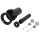 PE-Wand-WC-Anschlussgarnitur 180 mm, (G) DN 90/110 mit Deckkappen in Metalloptik
