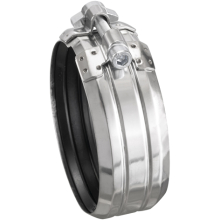 OHA-Rabbit-Verbinder für Guss-Rohre DN 125, Edelstahl W2, EPDM (360)