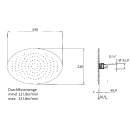 Herzbach LIVING SPA Slim-Regenbrause 340x220mm oval Chrom