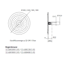 Herzbach LIVING SPA Slim-Regenbrause Ø400mm Chrom