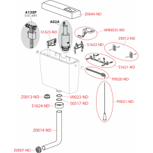 AlcaDrain Spülkasten A940-H-3/8" Start/Stop Spülung