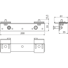 Alcadrain L-Profil für Füllungen 200 mm ALCASYSTEM Konstruktion