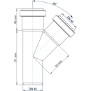 PoloPlast POLO KAL NG Abzweig DN 40/40, 45 Grad