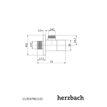 Herzbach LIVING Eckventil eckig Chrom