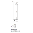 Herzbach LIVING SPA Wandarm 350mm eckig gerade Chrom