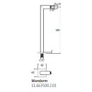 Herzbach LIVING SPA Wandarm 340mm eckig gewinkelt Chrom