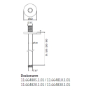 Herzbach LIVING SPA Deckenarm 50mm rund Chrom