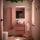 Badezimmermöbel ATTILA 600 2 Schubladen RED SATIN +...