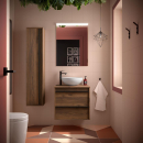Badezimmermöbel ATTILA 600 2 Schubladen NUSSBAUM...