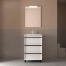 Badezimmermöbel ATTILA 600 3 Schubladen WHITE SATIN...
